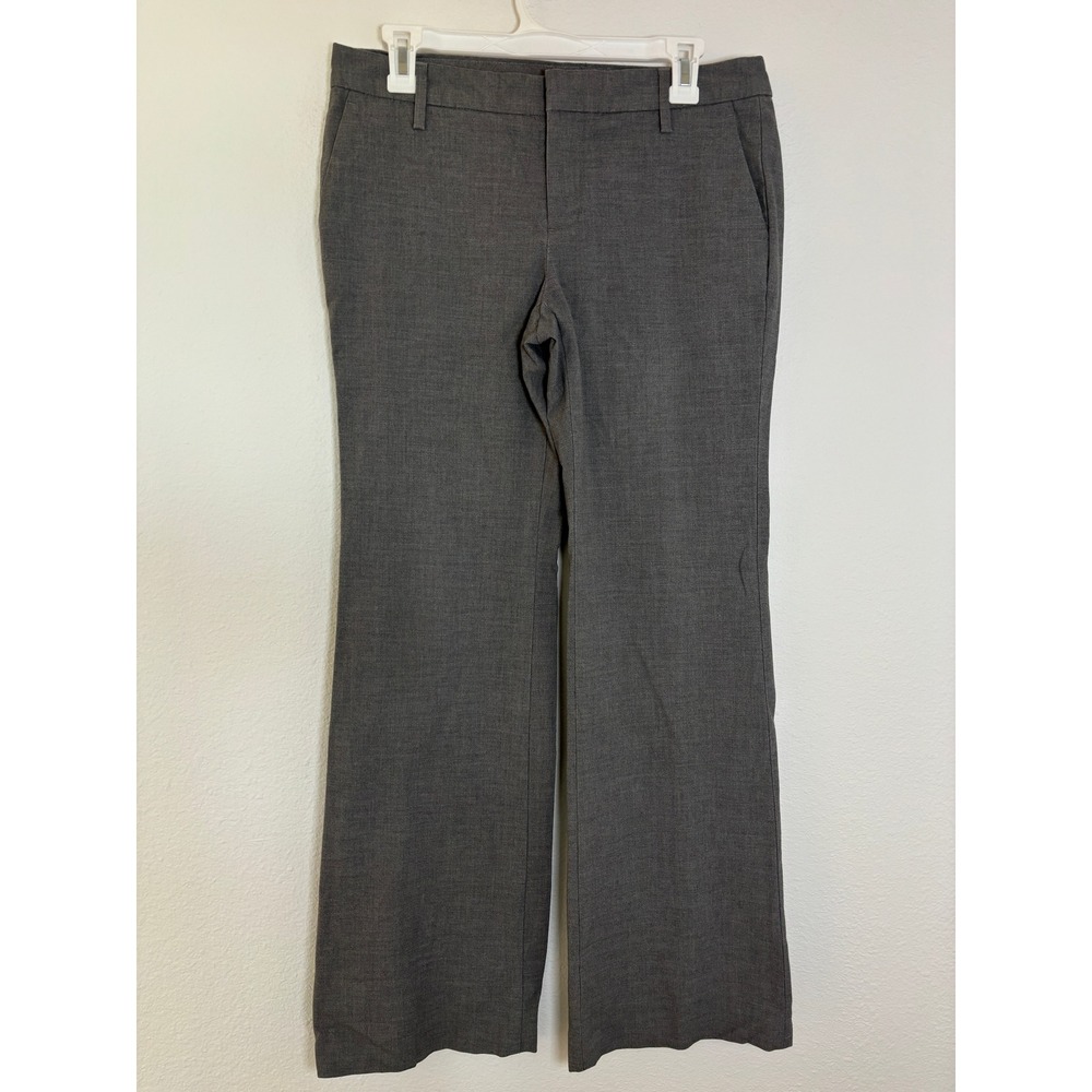 Gap Stretch Gray Dress Pants Womens 8 Reg Flat Front Career Trousers Workwear